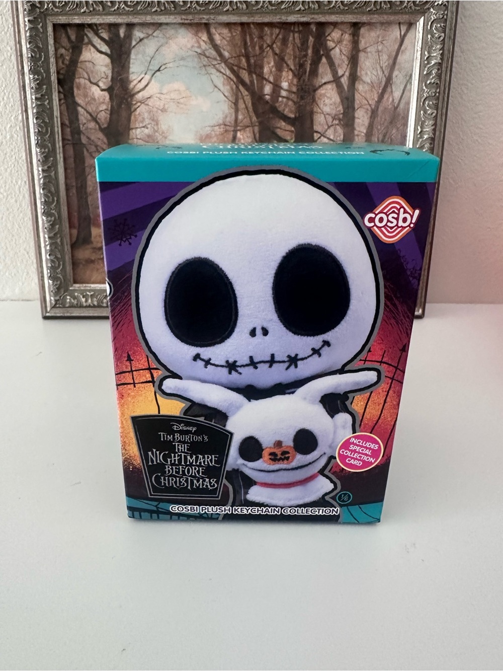 COSB Disney Tim Burton White and Black Nightmare Before Christmas Plush Keychain